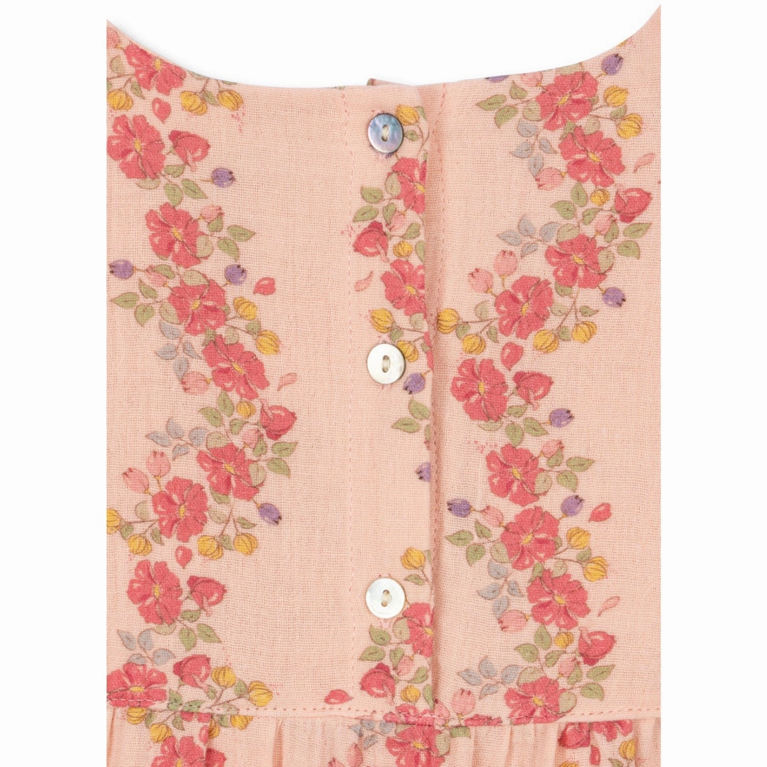 Retro Teen Festival Wedding Konges Sl?jd Floria Pink Coco Frill Romper Gots