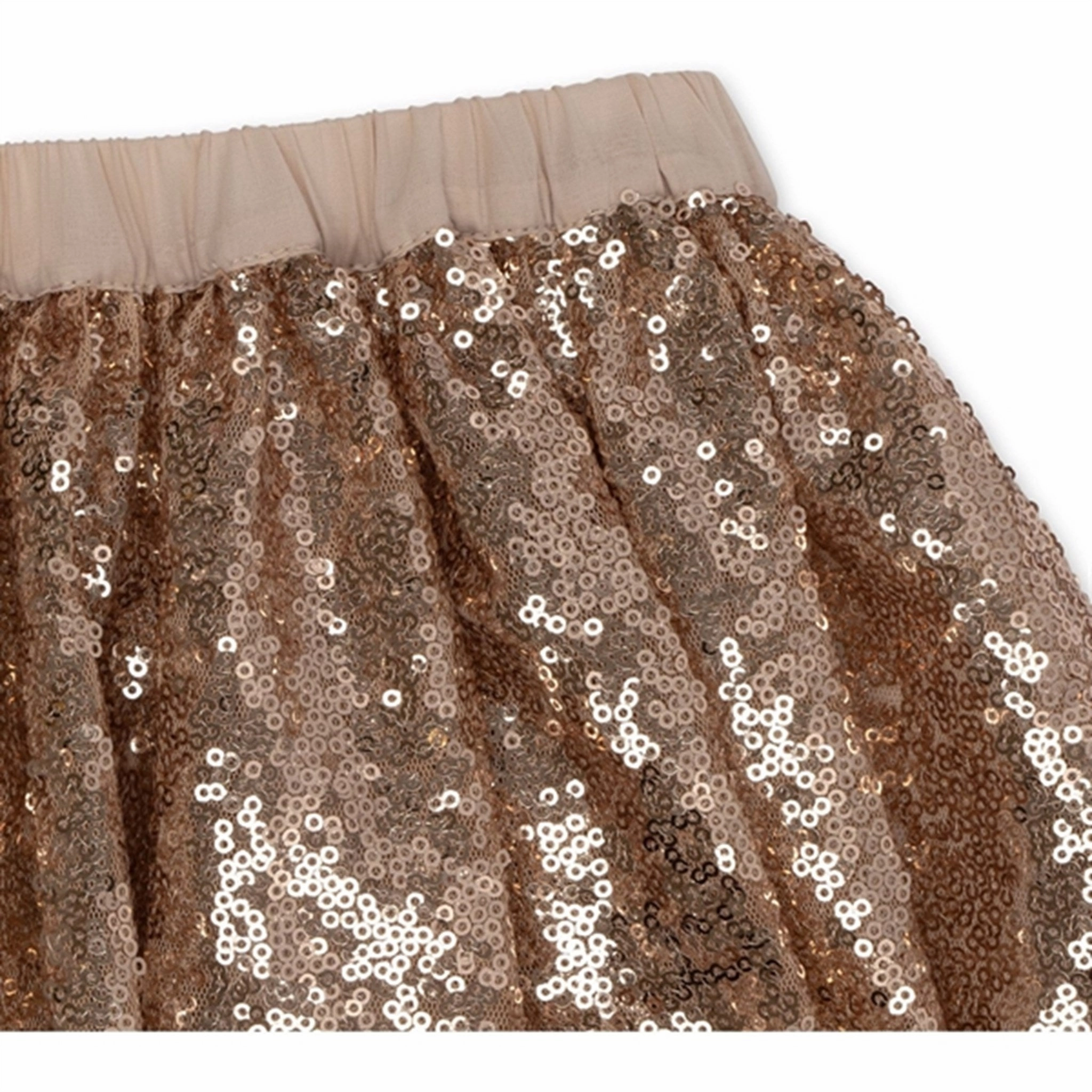 Konges Sl?jd Gold Blush Starla Sequin Skirt Neutral Look Seamless Edging