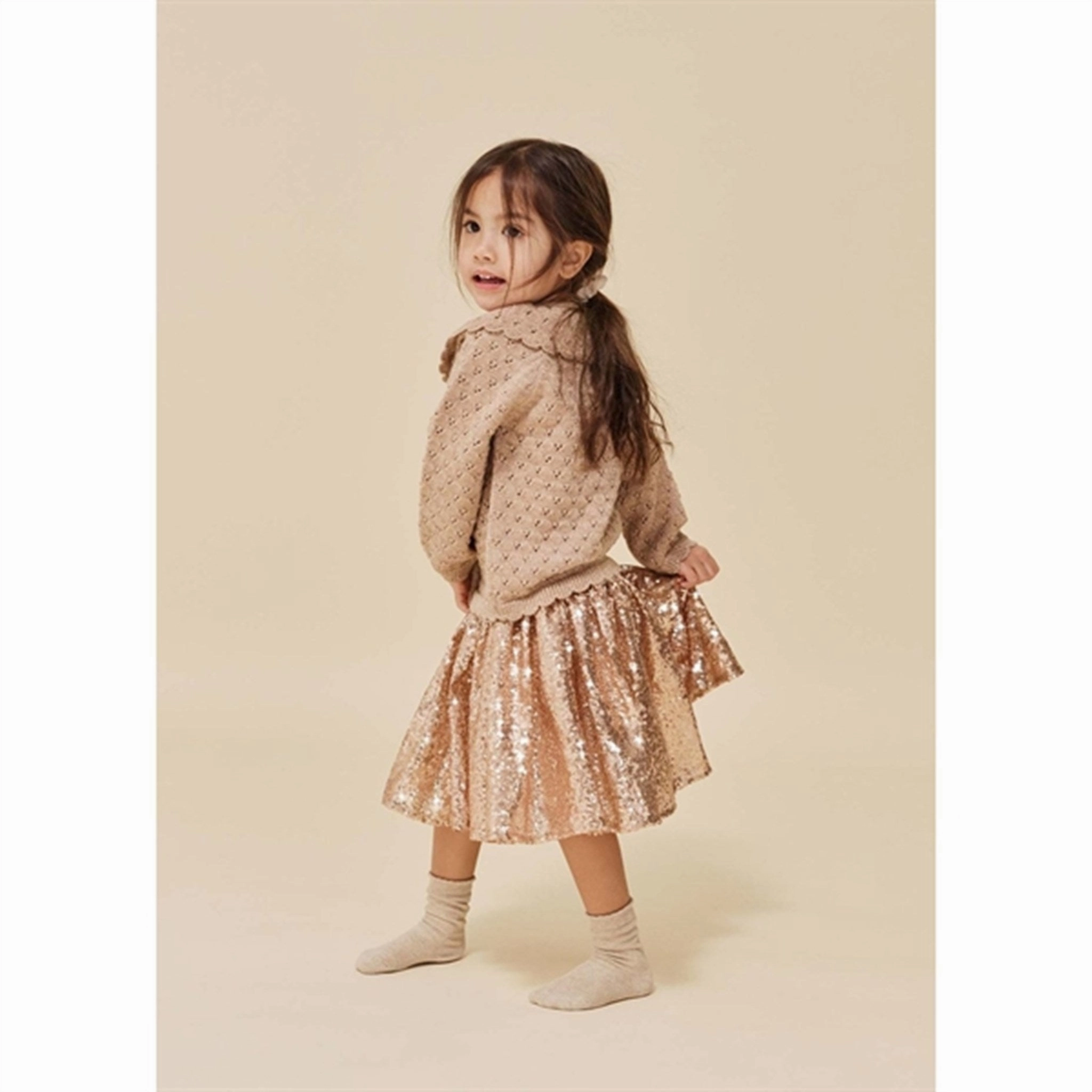 Konges Sl?jd Gold Blush Starla Sequin Skirt Timeless Outfit