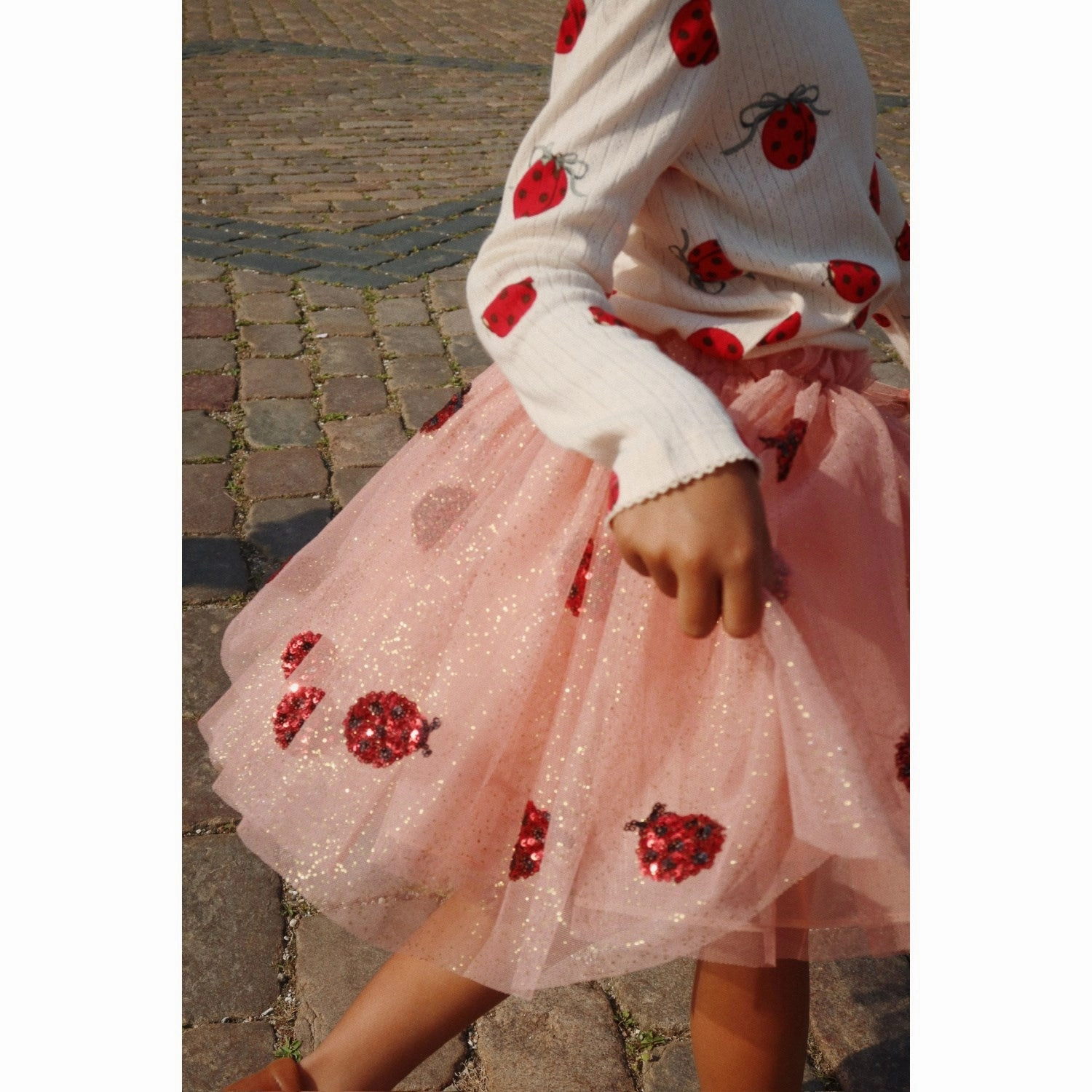 Konges Sl?jd Ladybug Sequin Yvonne Ladybug Skirt Craftsmanship Focus Heat Dissipating Fabric