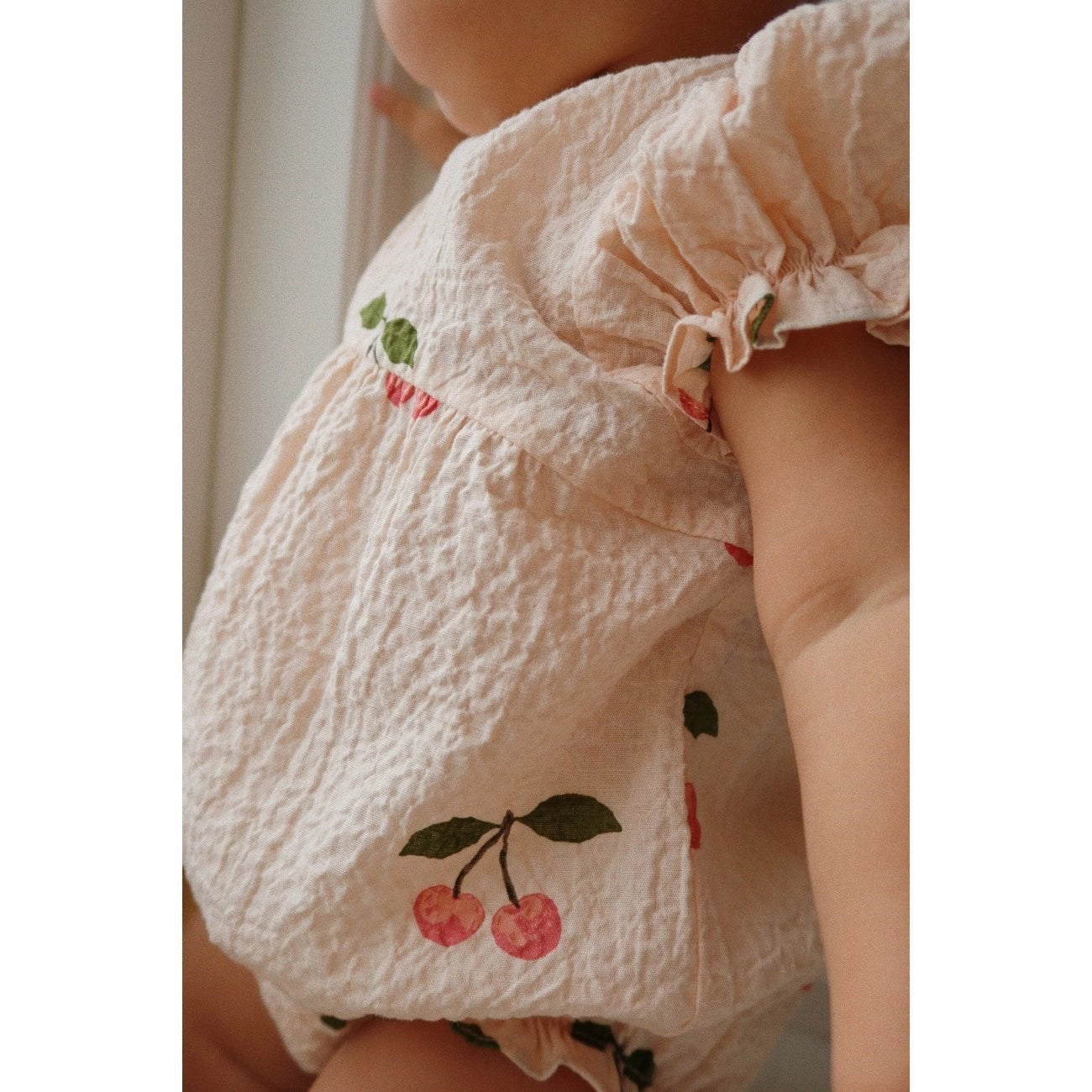 Konges Sl?jd Ma Grande Cerise Pink Vida Puff Sleeves Romper Shopping Comfy Outdoor Worker