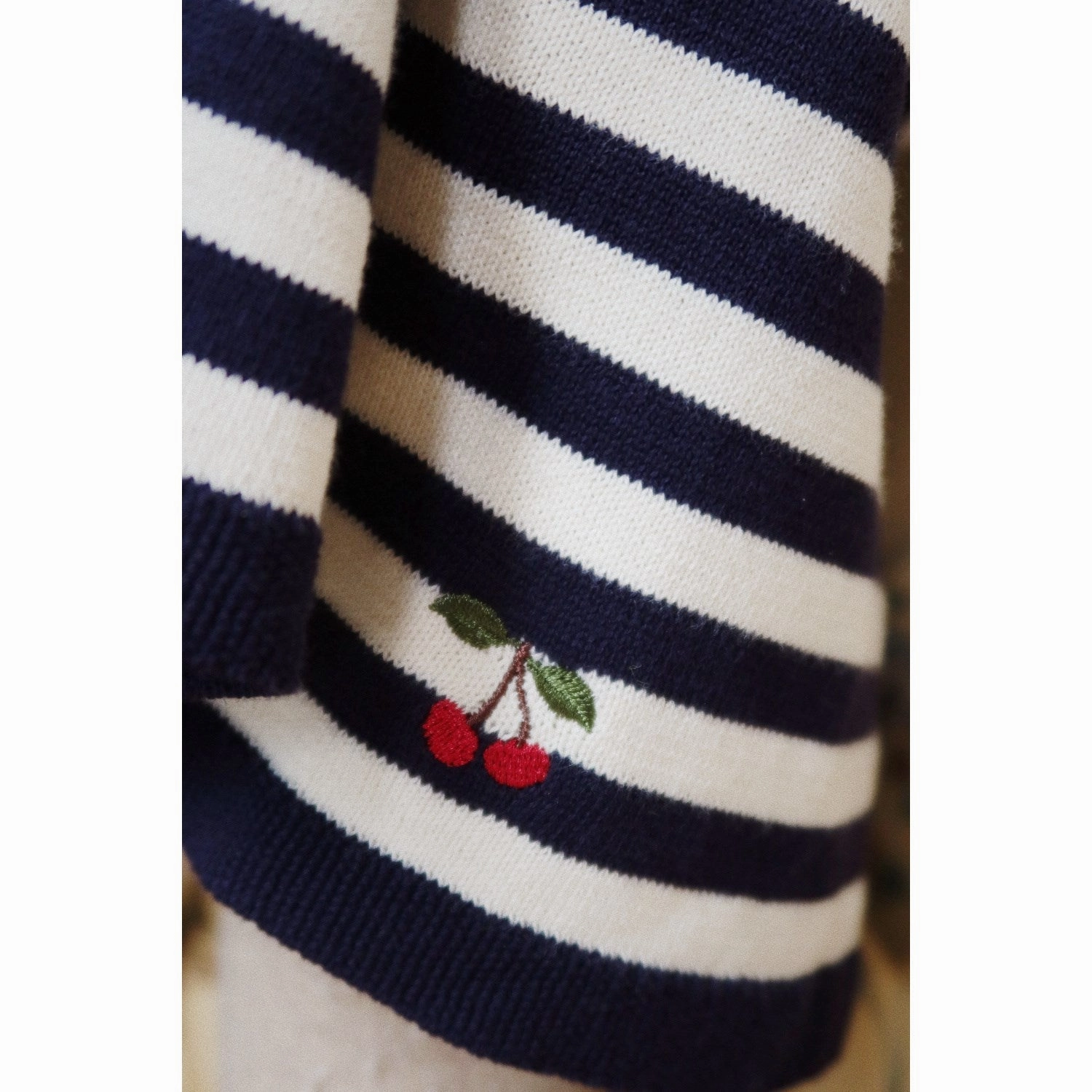 Leather Look Sophisticated Casual Konges Sl?jd Navy Stripe Venton Knit Skirt Gots