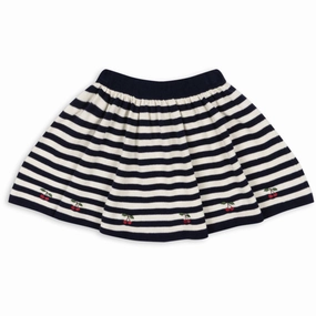 Konges Sl?jd Navy Stripe Venton Knit Skirt Gots Natural Mood