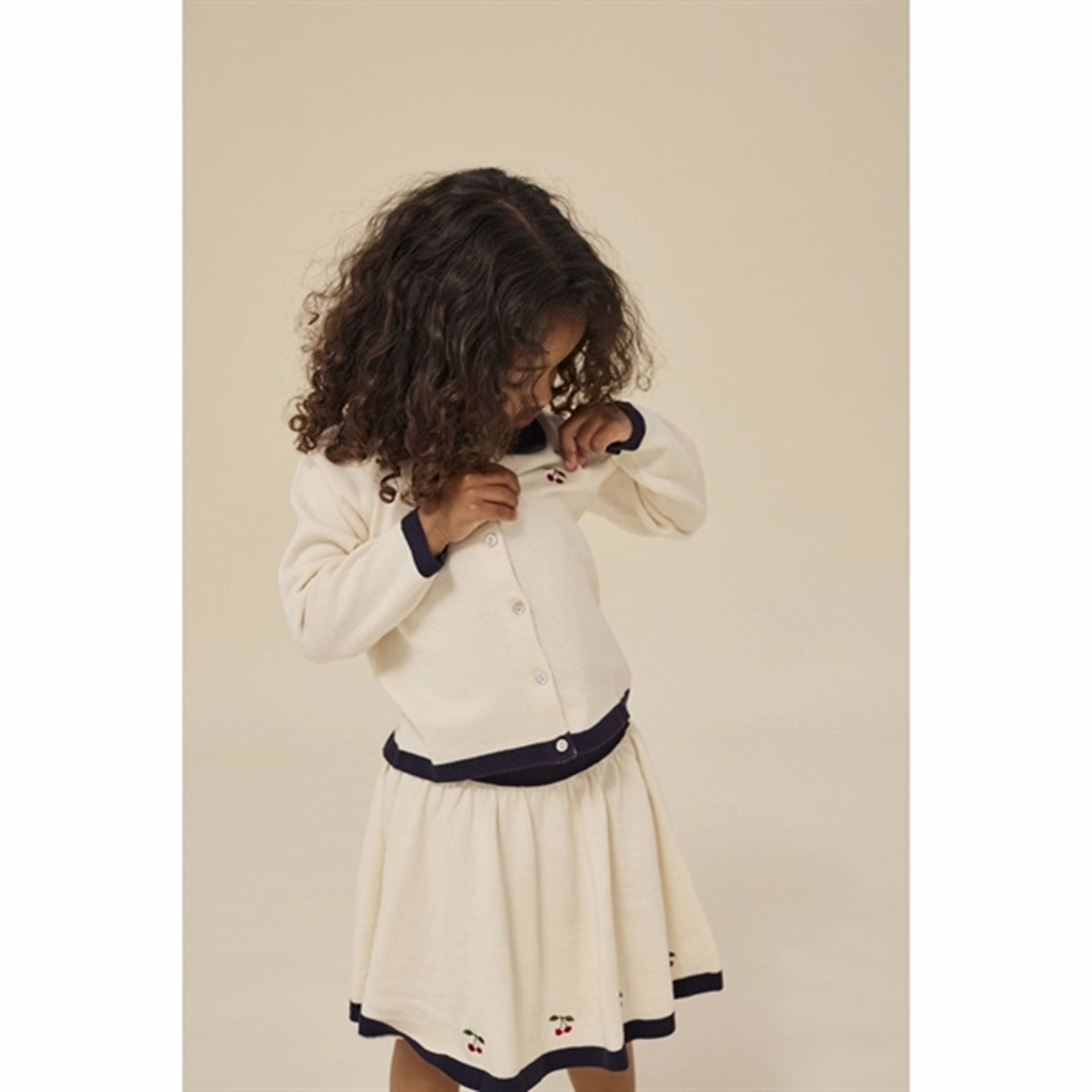 Modern Look Twist Front Konges Sl?jd Off White Venton Strik Skirt