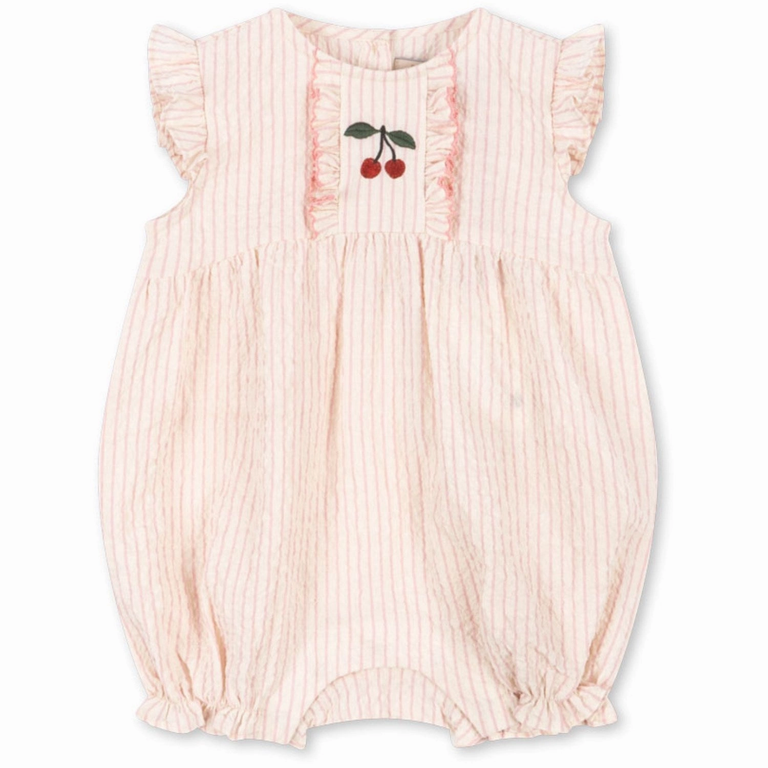 Street Comfy Konges Sl?jd Peony Stripe Ellie Frill Romper Gots