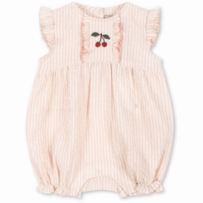 Street Comfy Konges Sl?jd Peony Stripe Ellie Frill Romper Gots