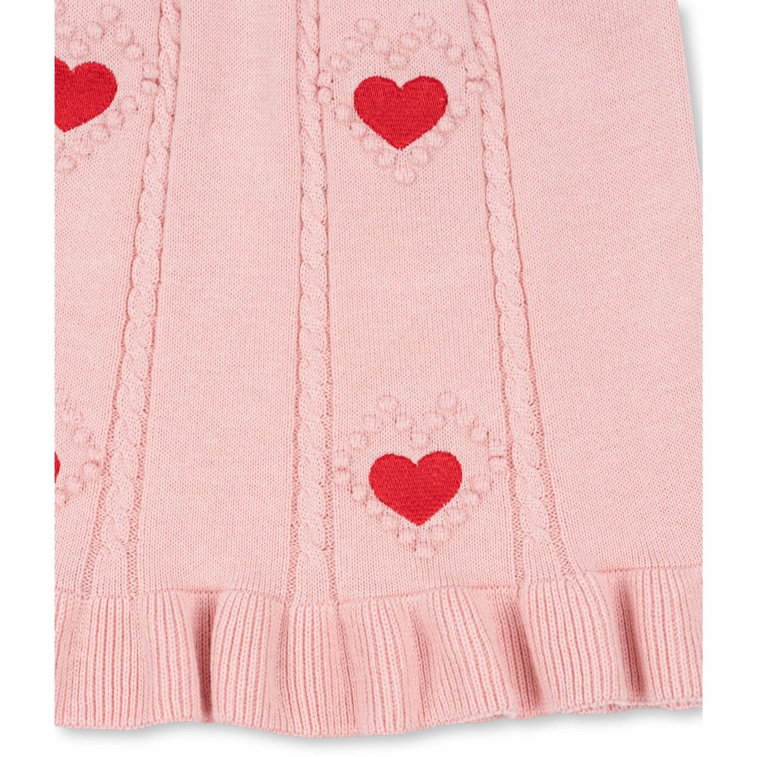 Konges Sl?jd Silver Pink Soleil Knit Skirt Gots Neutral Tone Silicone Grip Trim