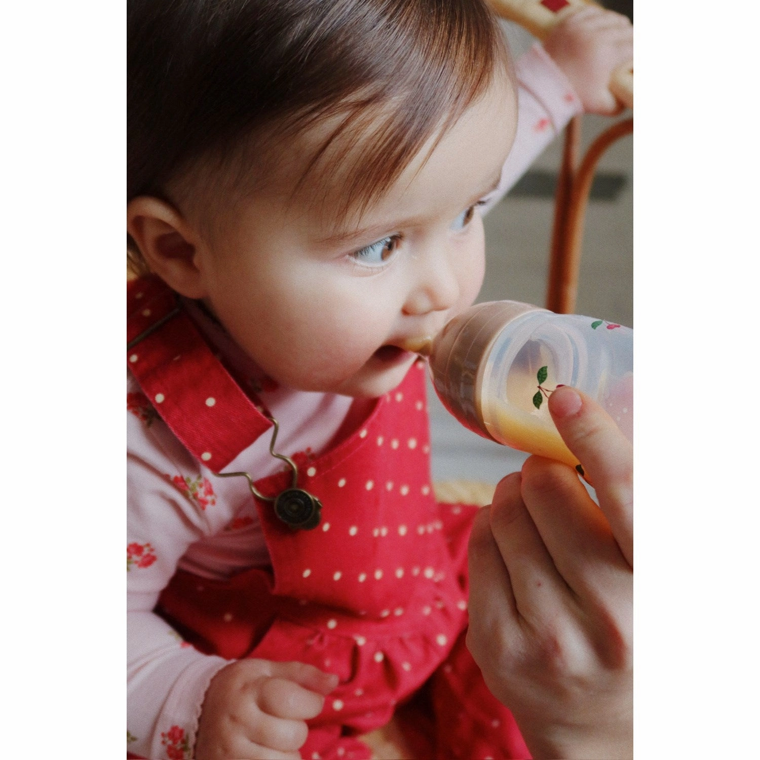 Easy Wear Breathable mesh Konges Sl?jd Strawberry Dot Nola Overalls GOTS