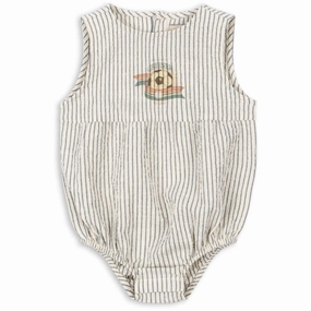 Konges Sl?jd Stripe Bluie Elliot Romper Gots Loose Friends Fine Casual