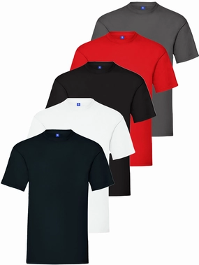 Spandex Enhanced Elasticity City Smart Kruze | Mens Crew Neck T-Shirt (5 Pack) - Multicolour