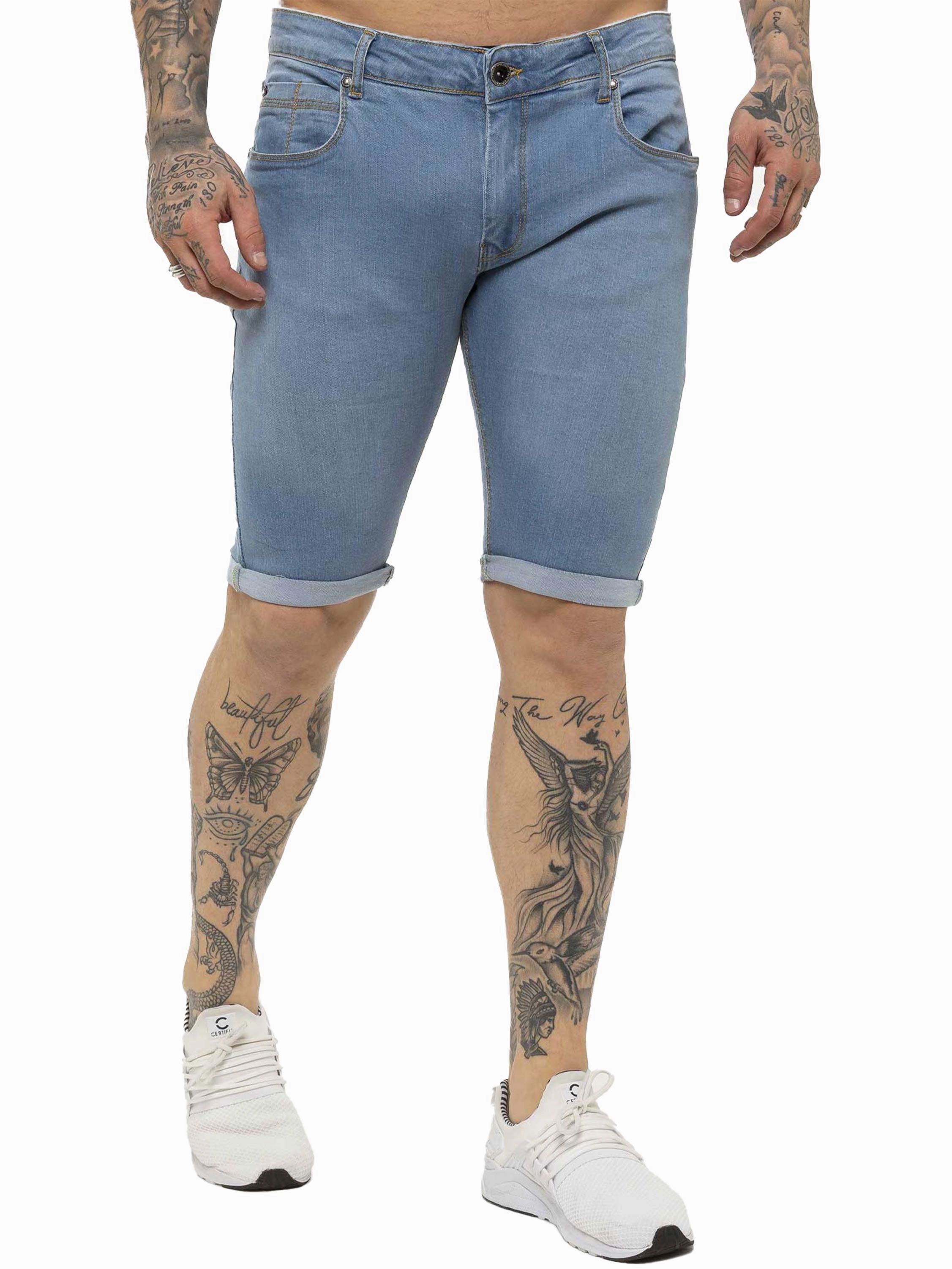 nylon blend Kruze | Mens Denim Skinny Stretch Shorts