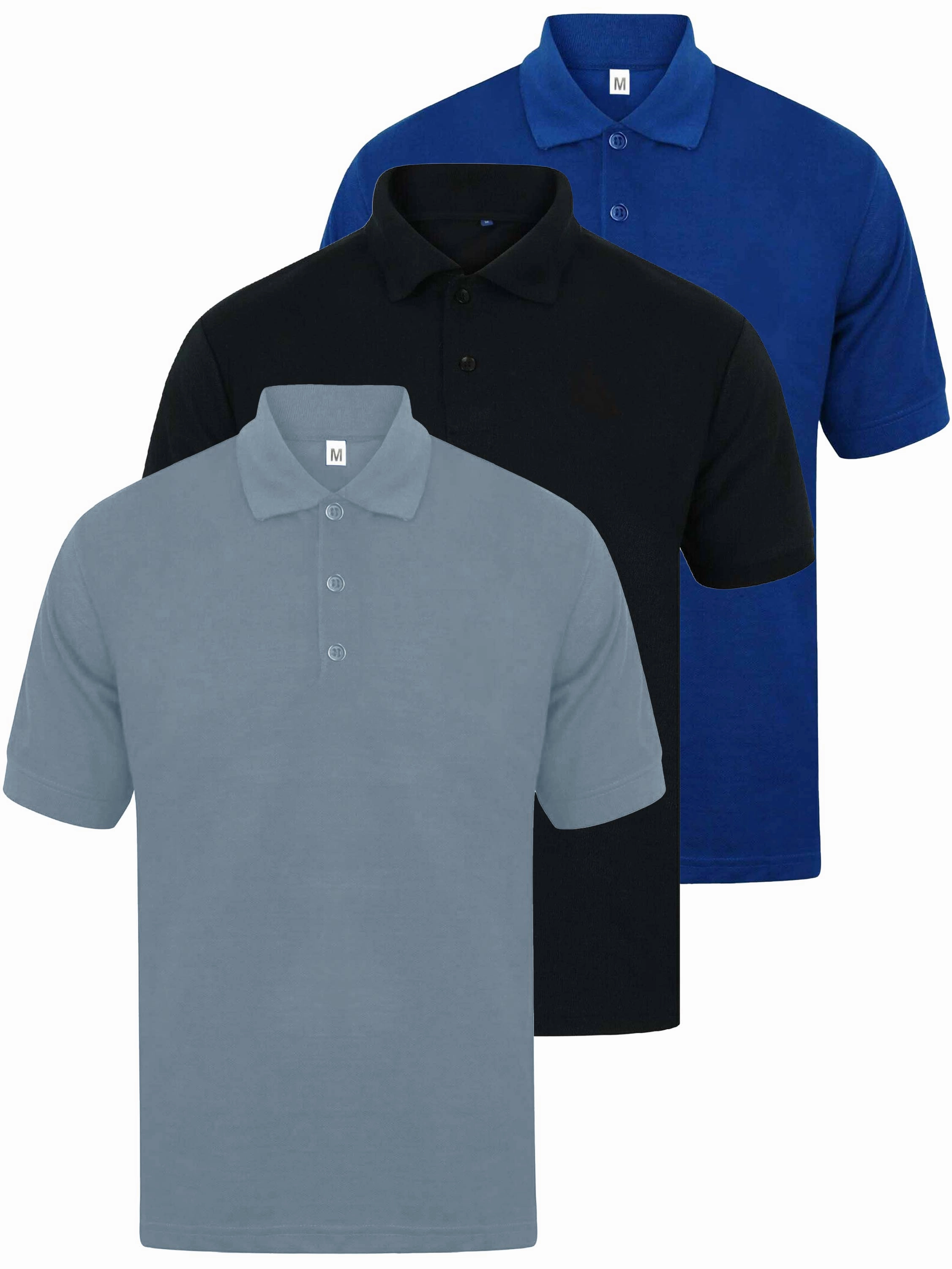 Breathable Airflow Channels Corporate Event Kruze | Mens Polo T-Shirts (3 Pack)