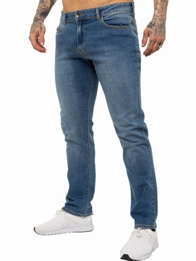 Kruze | Mens Straight Leg Stretch Jeans Day To Night