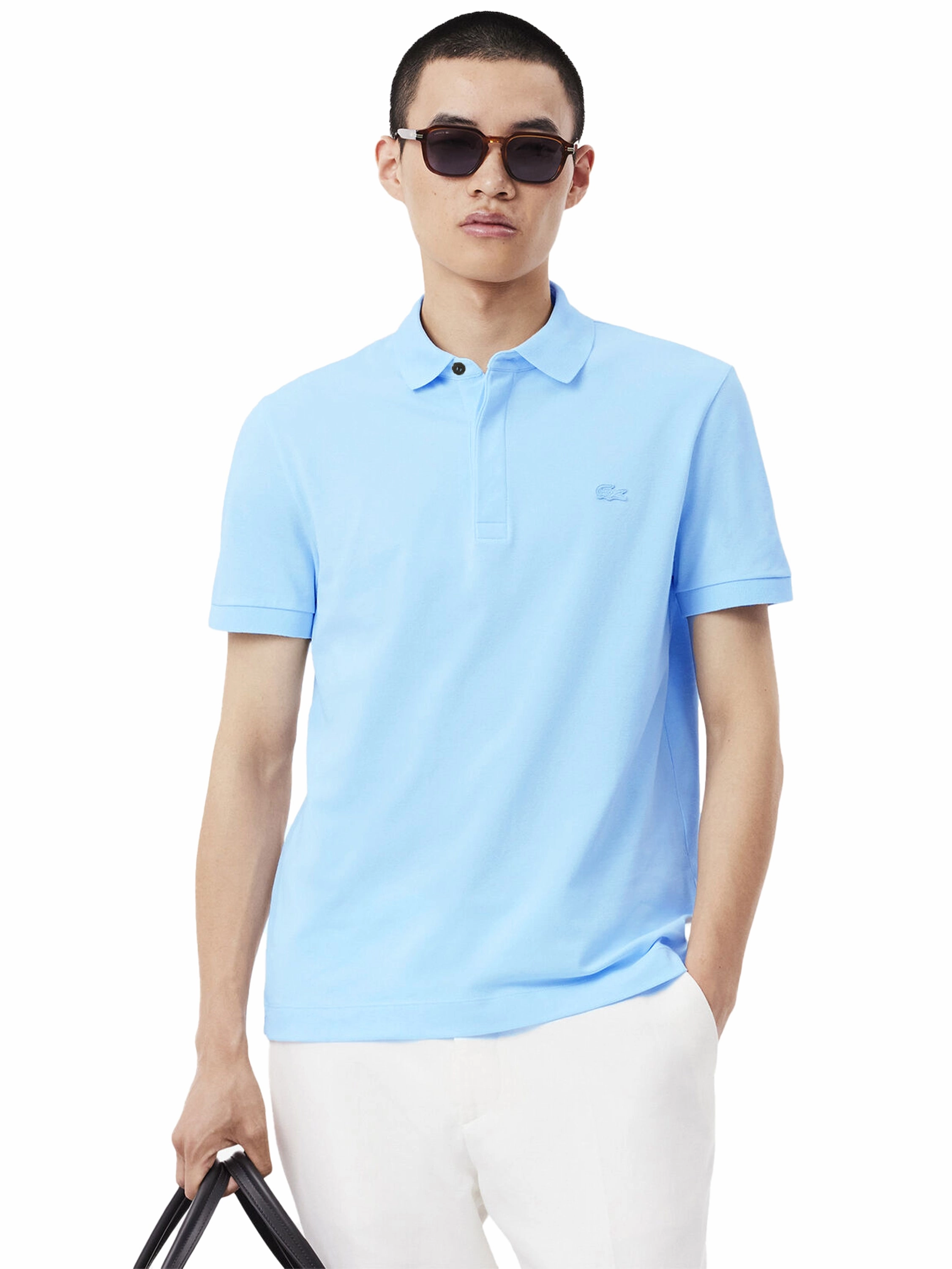 Lacoste | Mens Regular Fit Pique Polo Shirt Lounge Wear Colorfast Construction