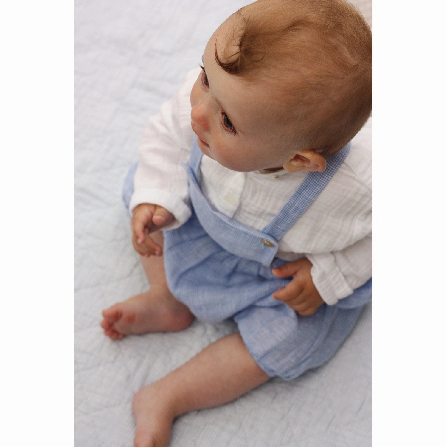 Premium Soft Lalaby Pepita Check Studdy Romper