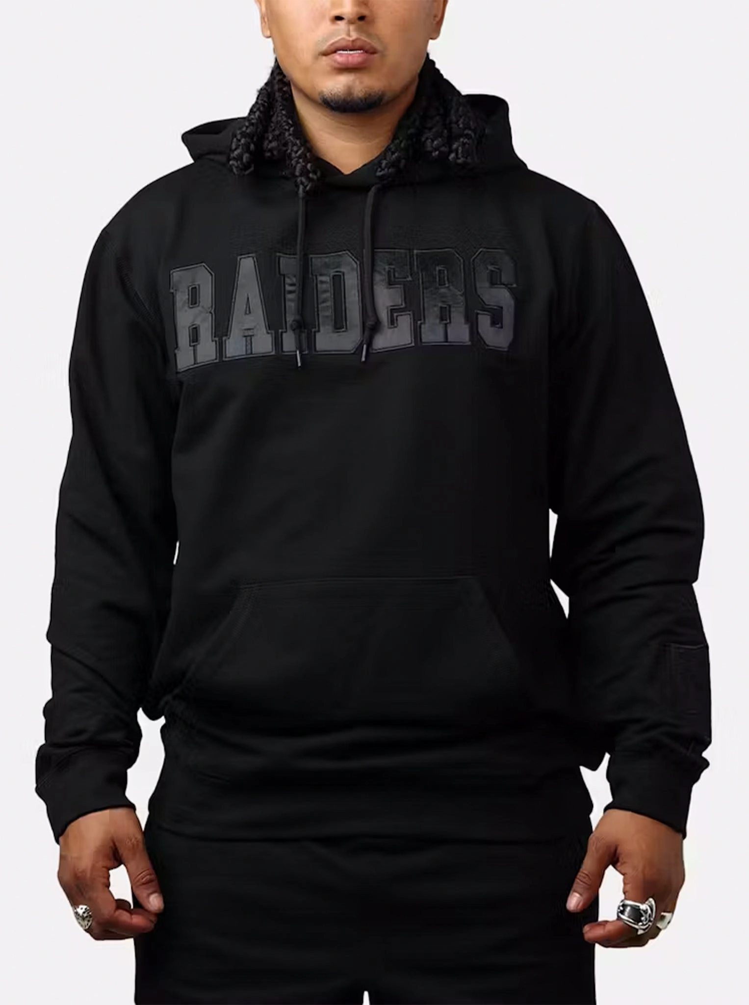 Las Vegas Raiders Hoodie Layered Hem Design