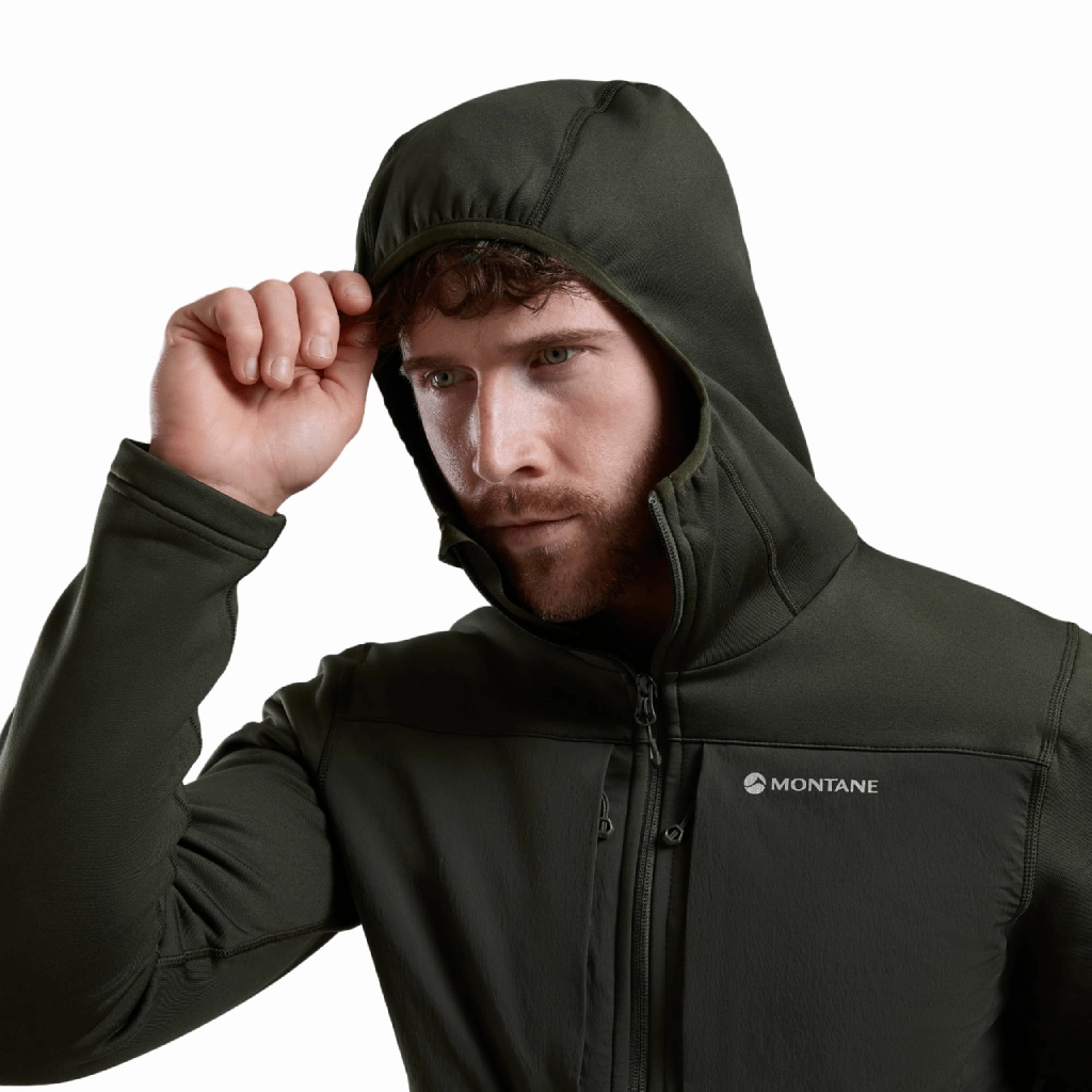 Montane Fury XT Hooded Fleece Jacket Men Reinforced Shoulder Panels maternity wear
