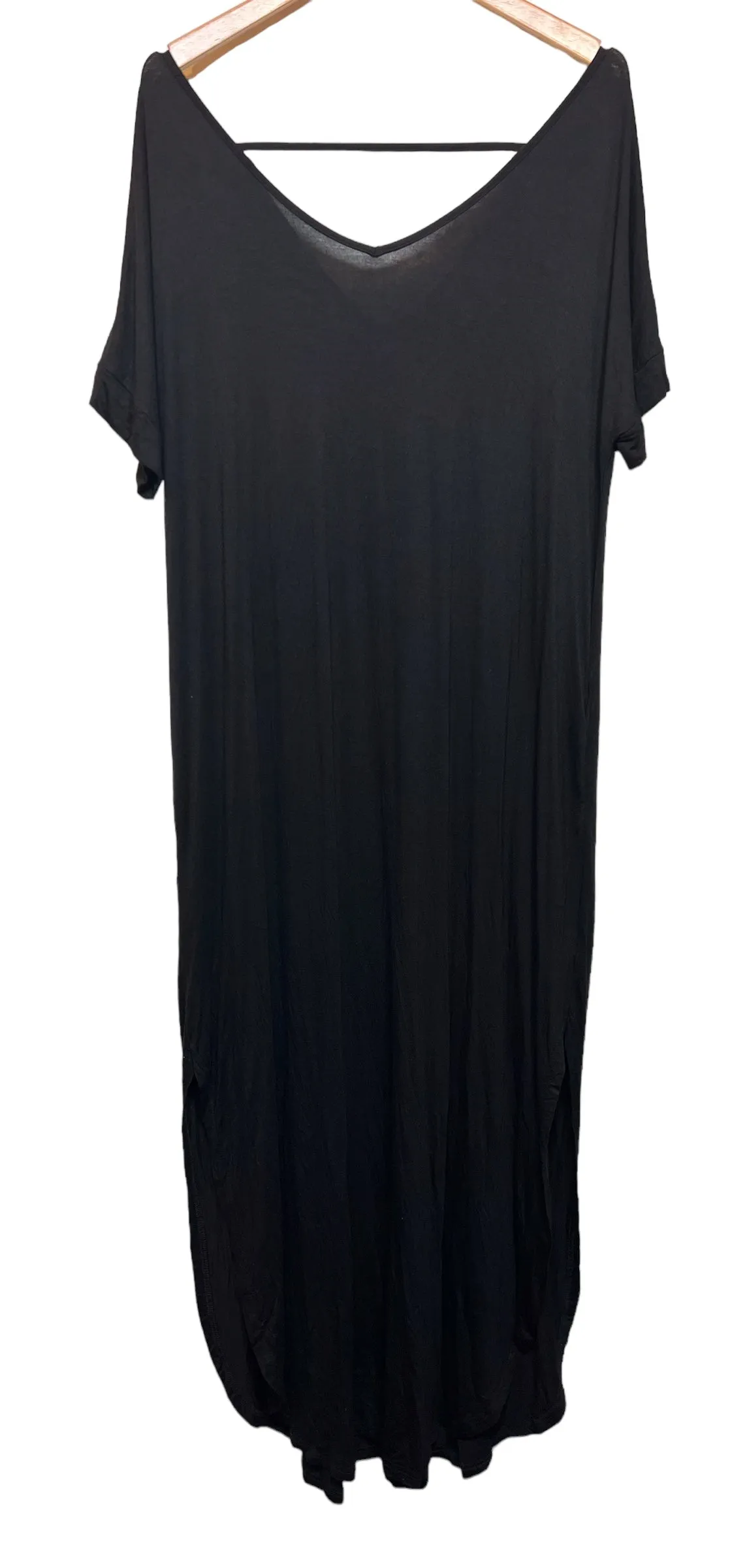 Grecerelle Black Dress (Size XL) Easy Fit Airy Silk