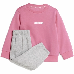 adidas Originals Pink Fusion/White I Lin Fl Jog Sweat Set Mood EcoFriendlyBlends