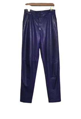Leather Trousers (Size M) Light wash