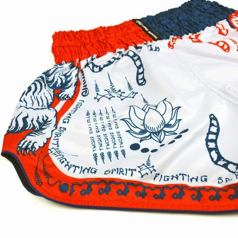 Twins Special YANT Muay Thai Shorts White Kickboxing MMA Gusseted Crotch Design NonIrritatingTags