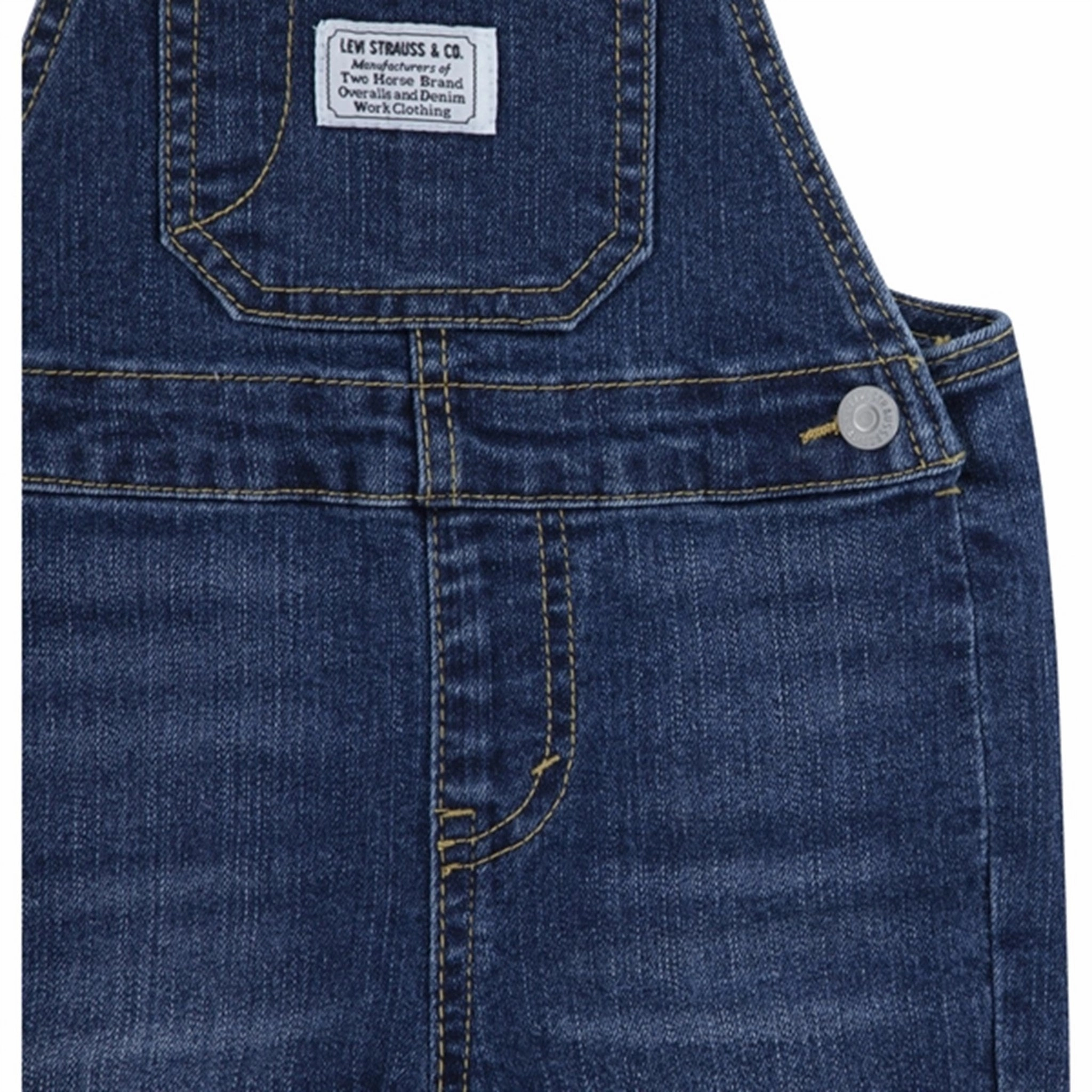 High Durability Stitching SecureZipperClosures Levi's Baby Denim Overalls Por Vida