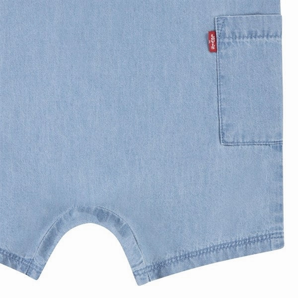 Stretch Durable Levi's Denim Romper And Buckethat Summer Wind