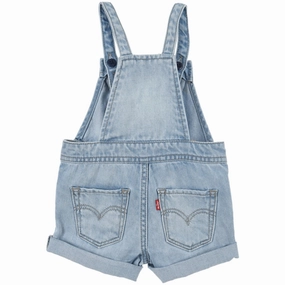 Levi's Knotted Strap Shortalls Blue Sporty Layer Organic Cotton Blend