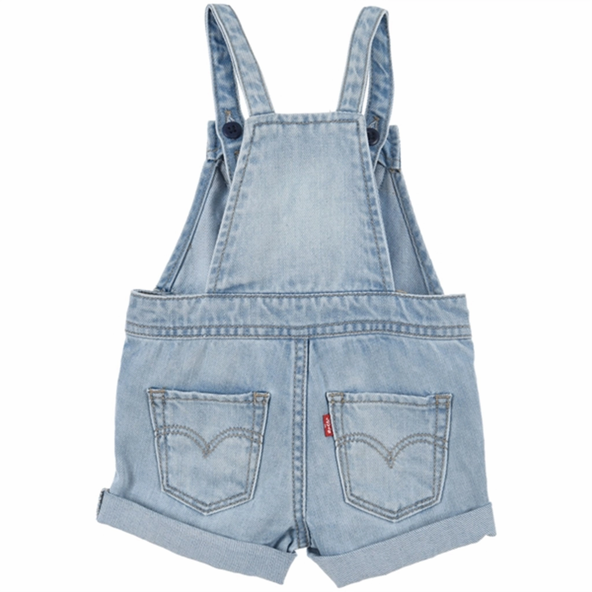 Levi's Knotted Strap Shortalls Blue Sporty Layer Organic Cotton Blend