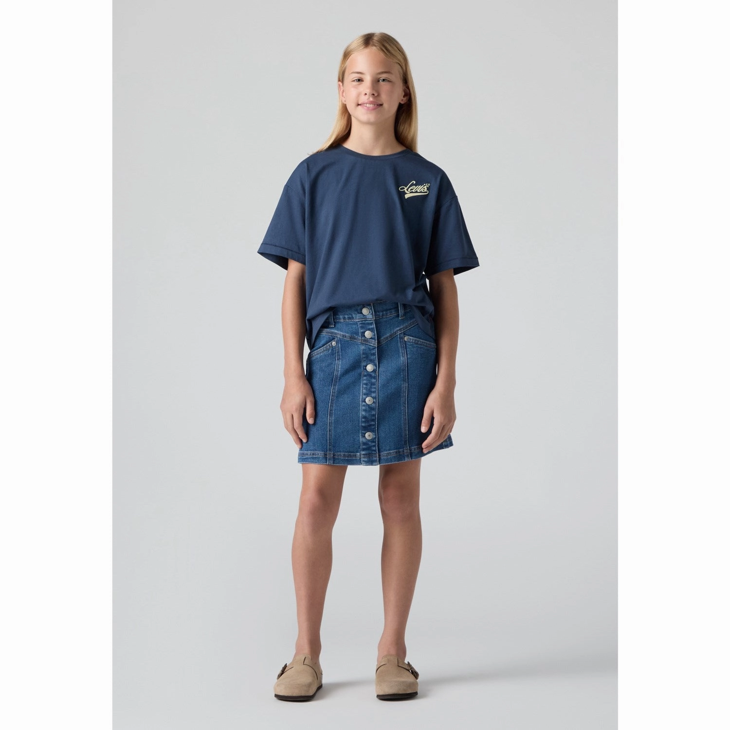 Levi's Rodeo Button Front Skirt Chic Mood