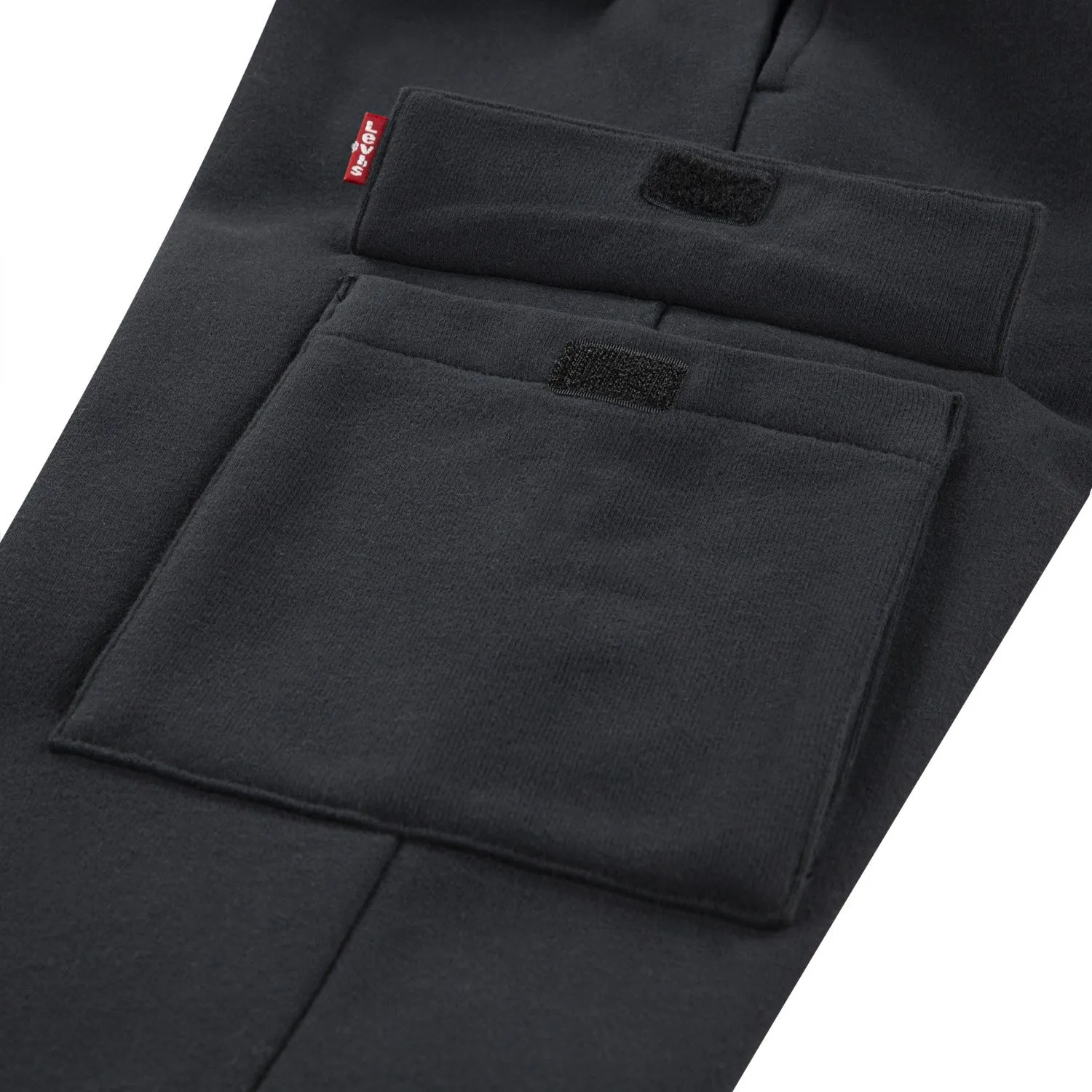 Unilateral Tension Structure Tagless Labeling System Levi's Jet Black Cargo Jogger