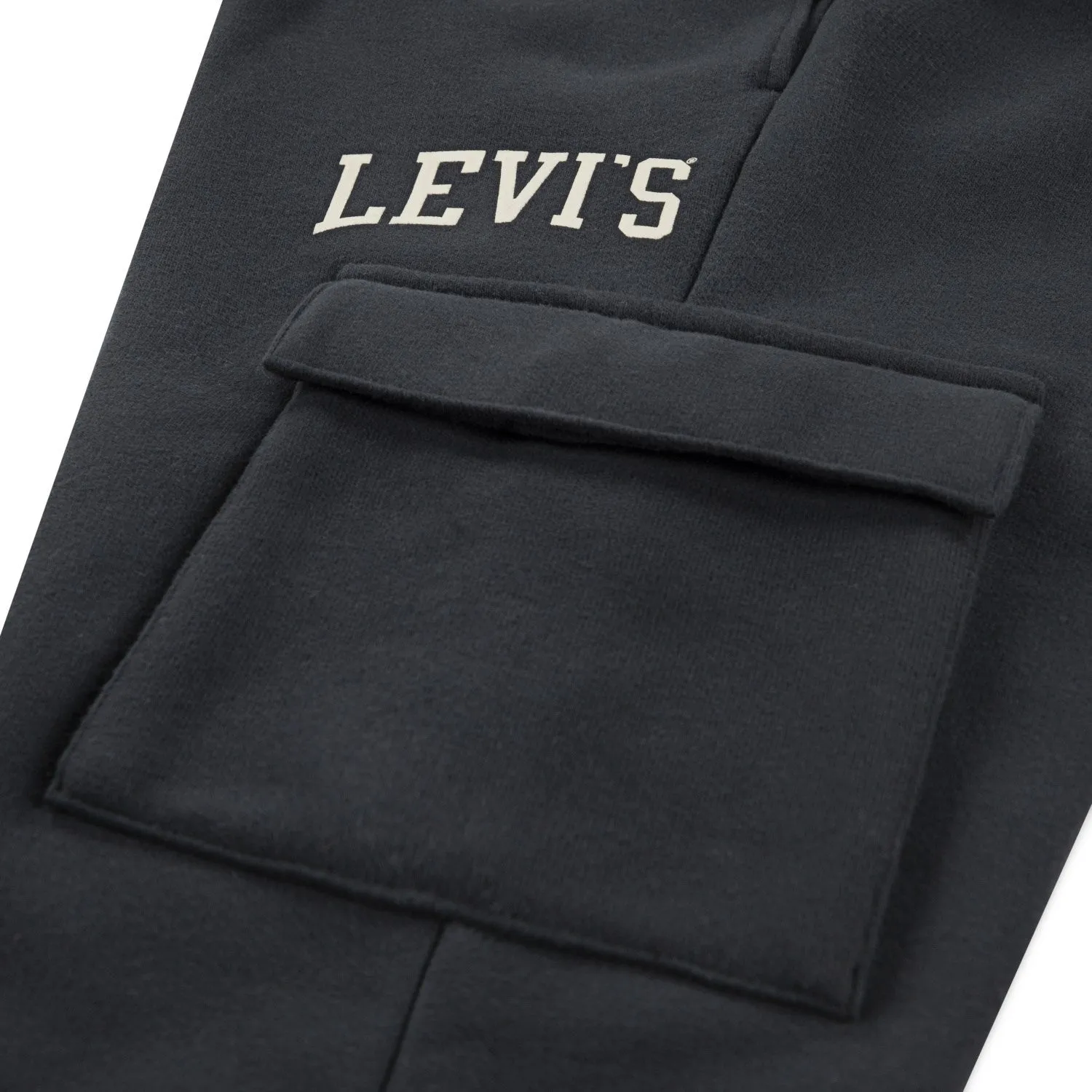 Dynamic Movement Adaptive Microperforated Upper Material Levi's Jet Black Cargo Jogger