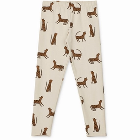 Thermal Warm Home Lounge Double Layered Liewood Leopard/Sandy Marie Printed Leggings