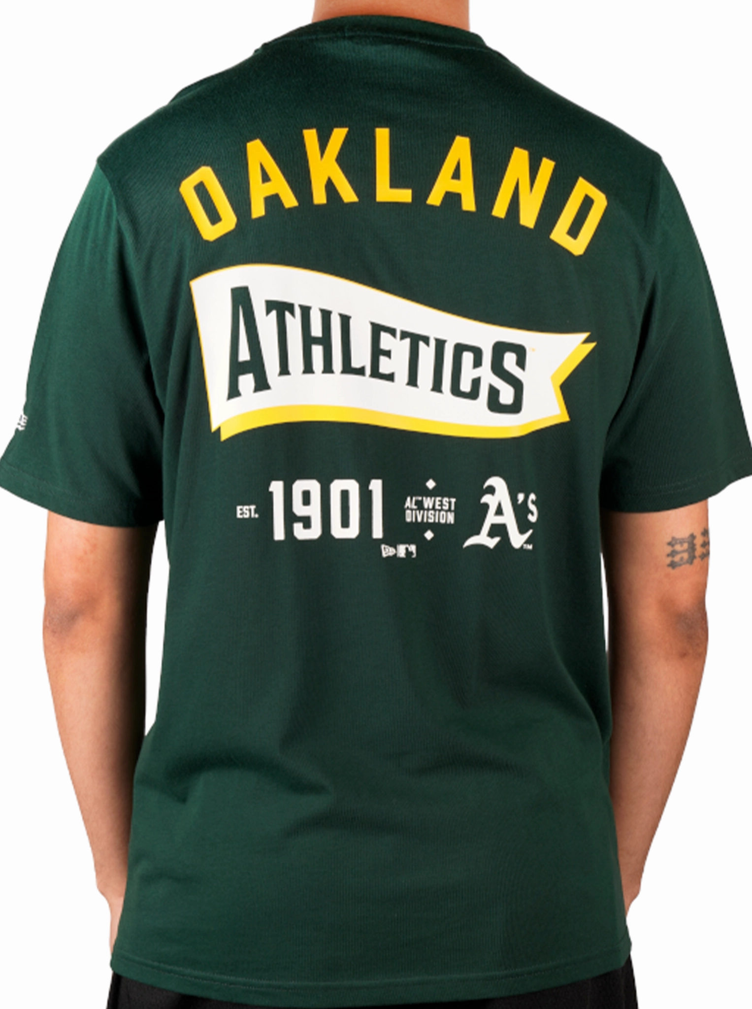 dry cleanable Oakland Athletics MLB Pennant Graphic Dark Green T-Shirt