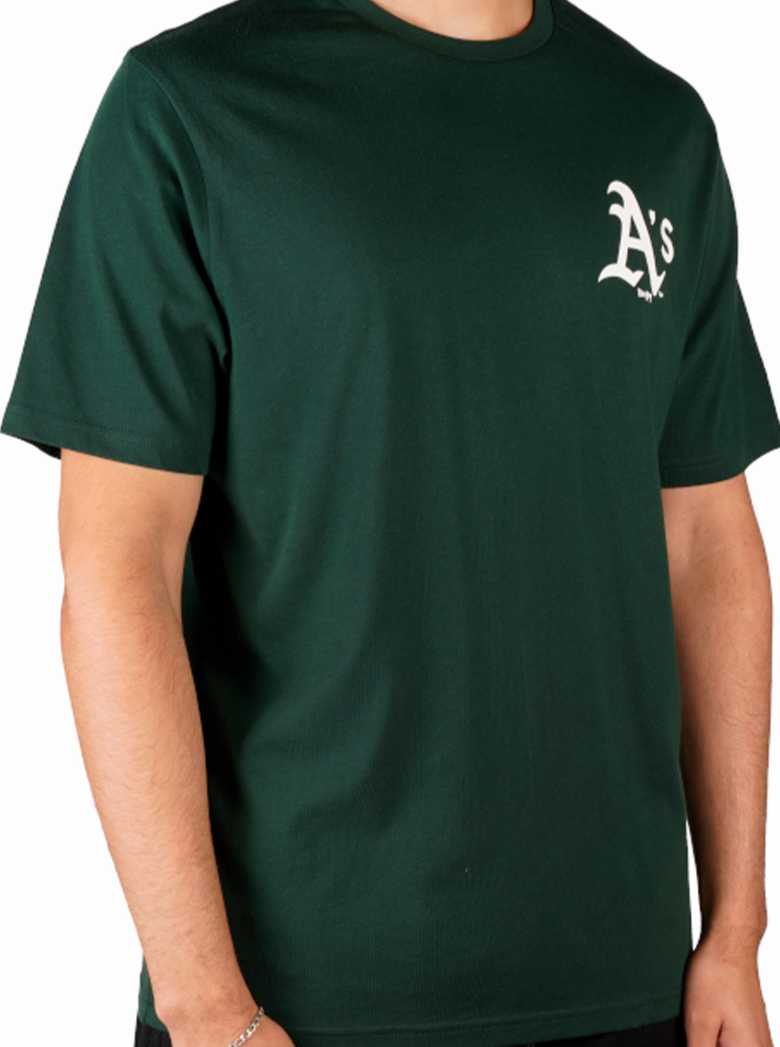 Recycled Polyester Easy Wear Oakland Athletics MLB Pennant Graphic Dark Green T-Shirt