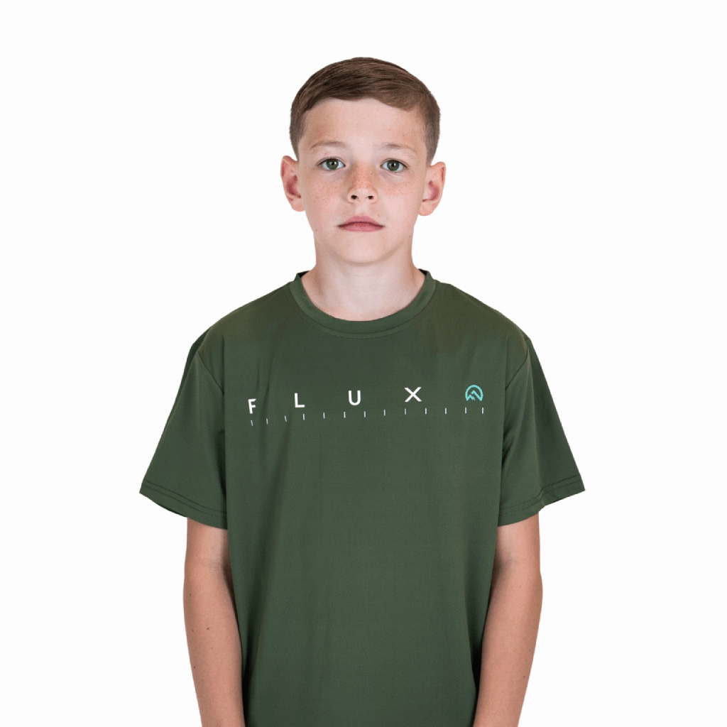Stretchable Armholes Effortless Style Flux Graphic Logo T-Shirt Junior