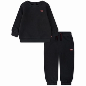 Levi's Jet Black Hoodie & Jogger Set Present EcoFriendly Recycled Material