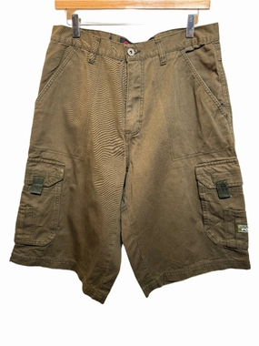 quick-drying SouthPole Mens Green Cargo Shorts (Size L)