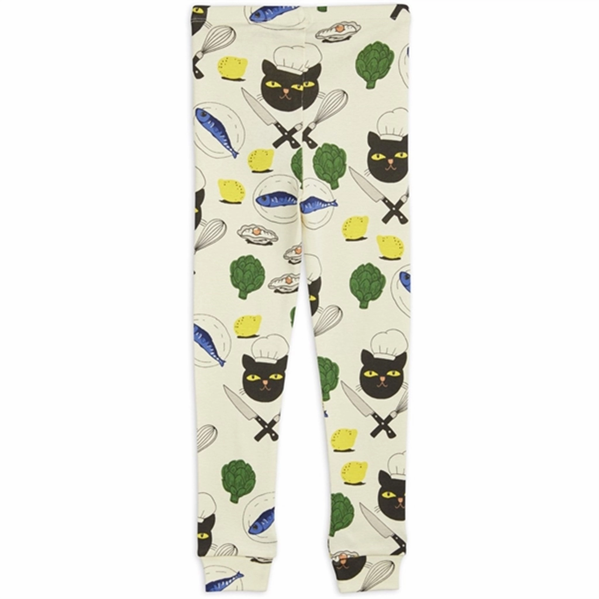 Non Bunching Mini Rodini Chef Cat Aop Leggings Multi