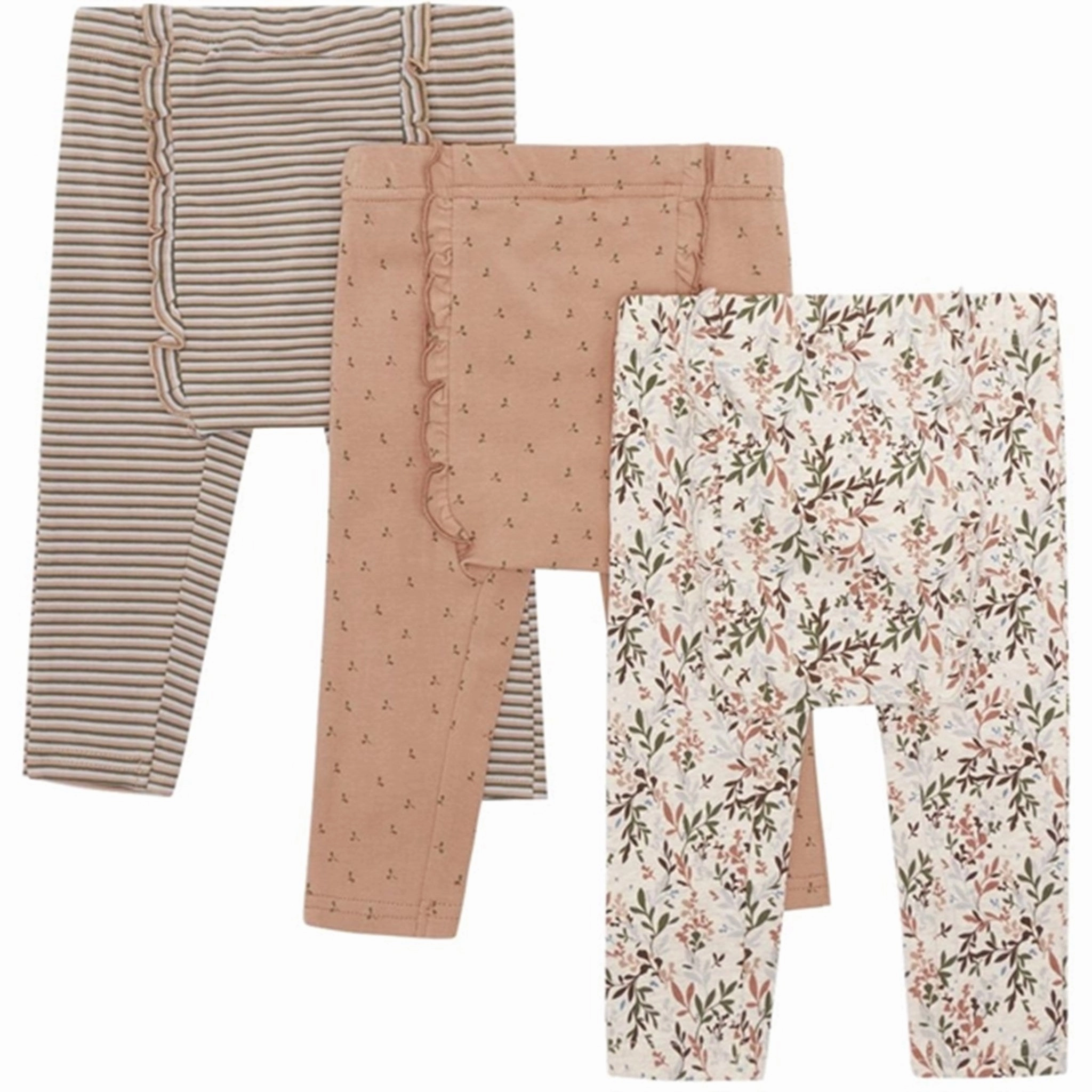 Casual Comfort Summer Wear Anti Odor Hust & Claire Baby Caf?? Rose Liva Leggings 3-pack