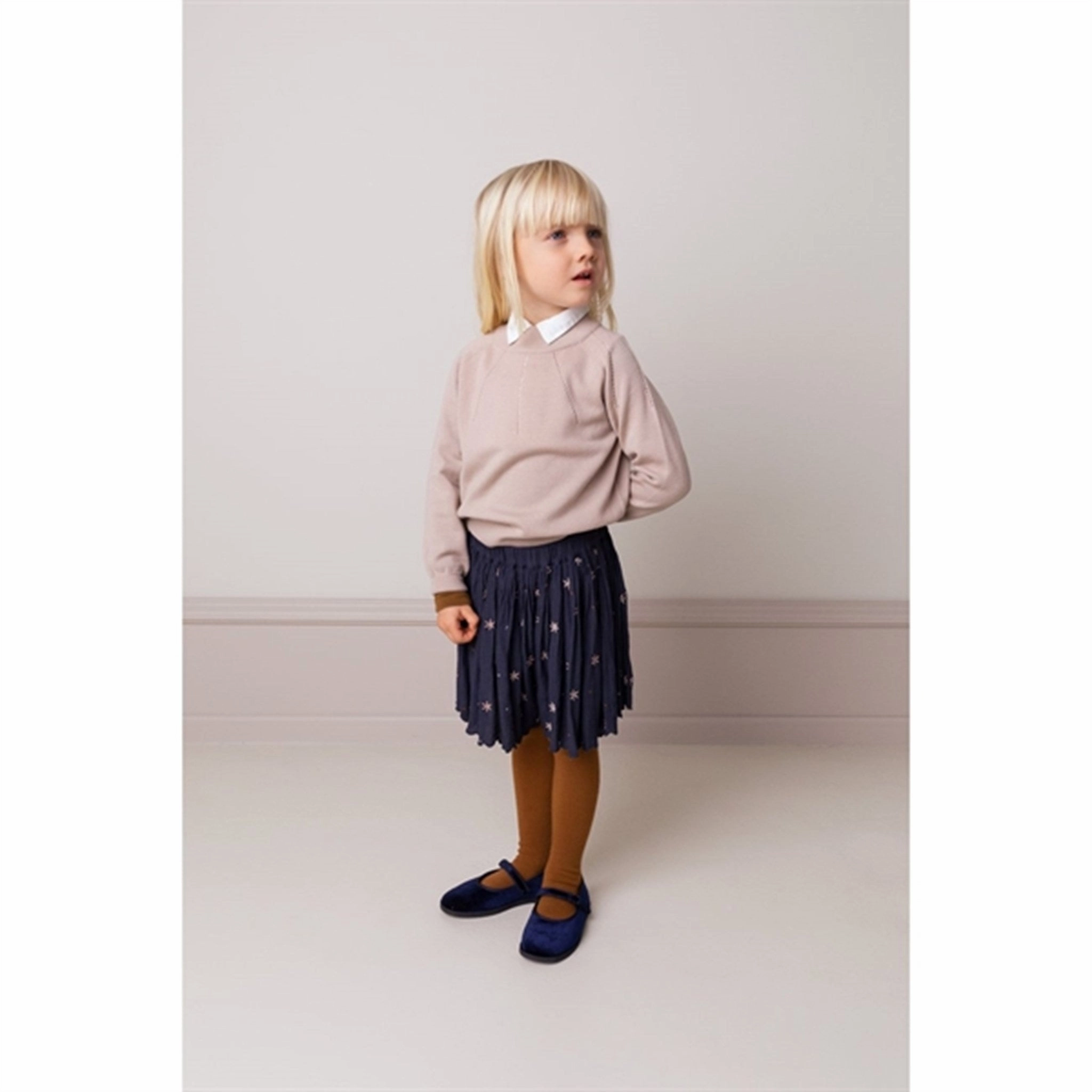 MarMar Stars Embroidery Sana Skirt Winter Layering Elevated Casual