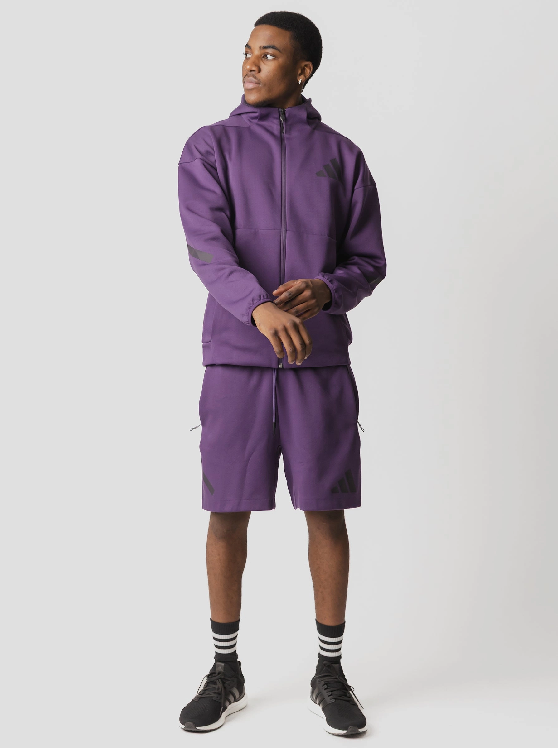 Z.N.E. Shorts Metallic accents Compact Storage Pocket