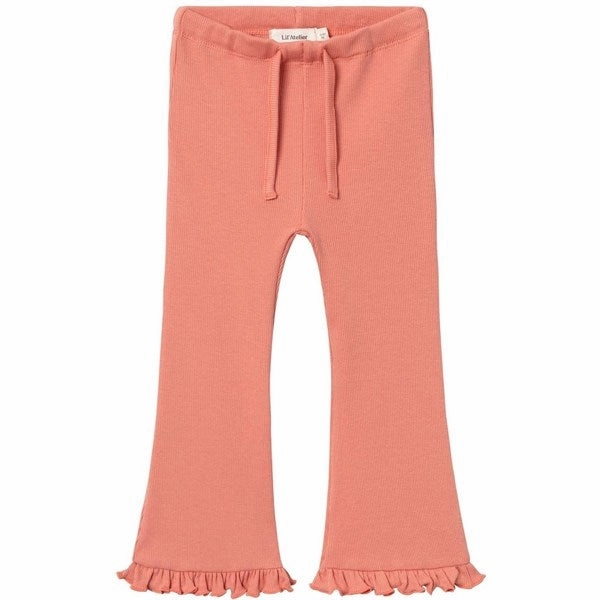 Lil'Atelier Canyon Clay Gago Kor Slim Bootcut Leggings Body Shaping Morning Stretch Double Layer Minimalist Style