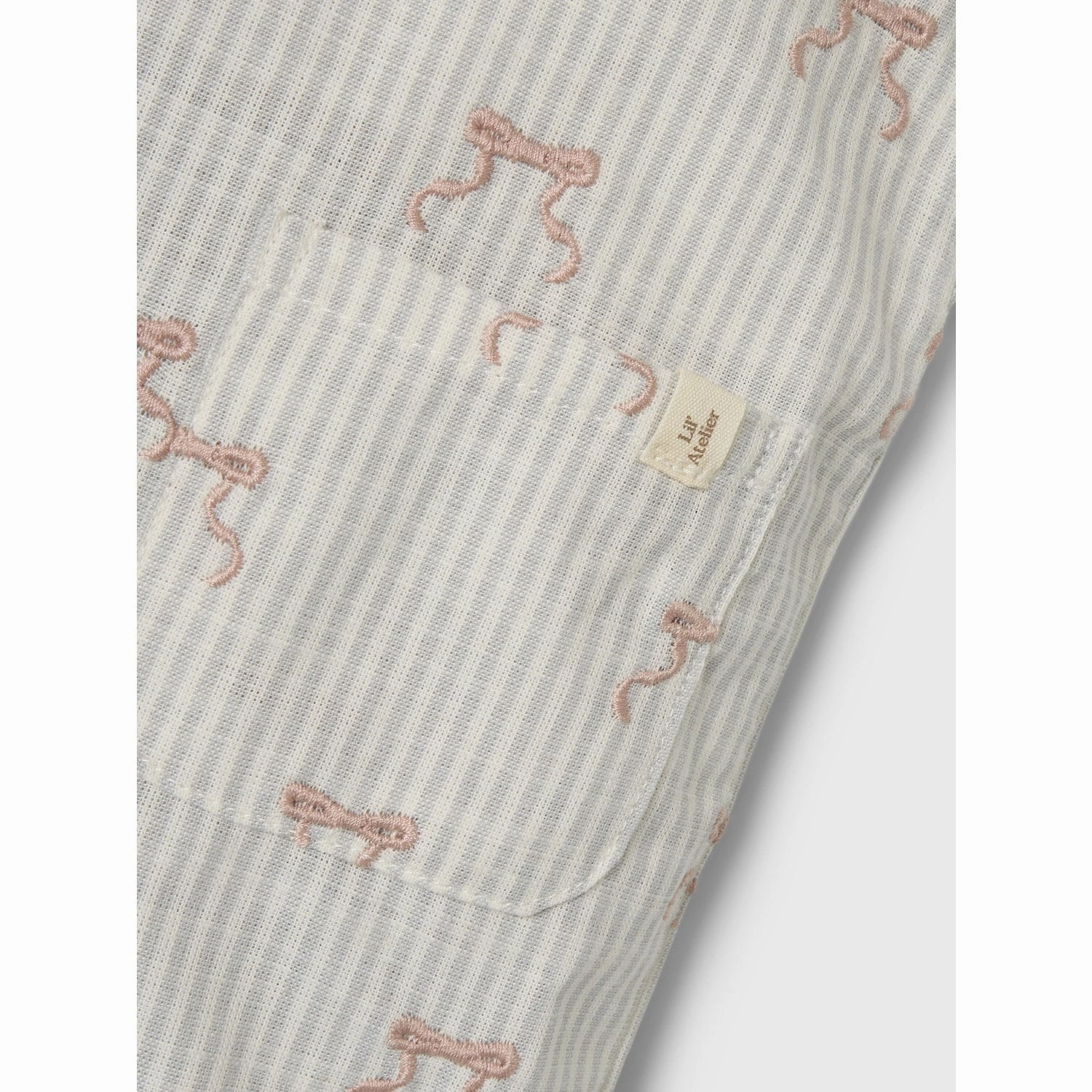 Lil'Atelier Coconut Milk Kendra Loose Overall Twill Weave Texture