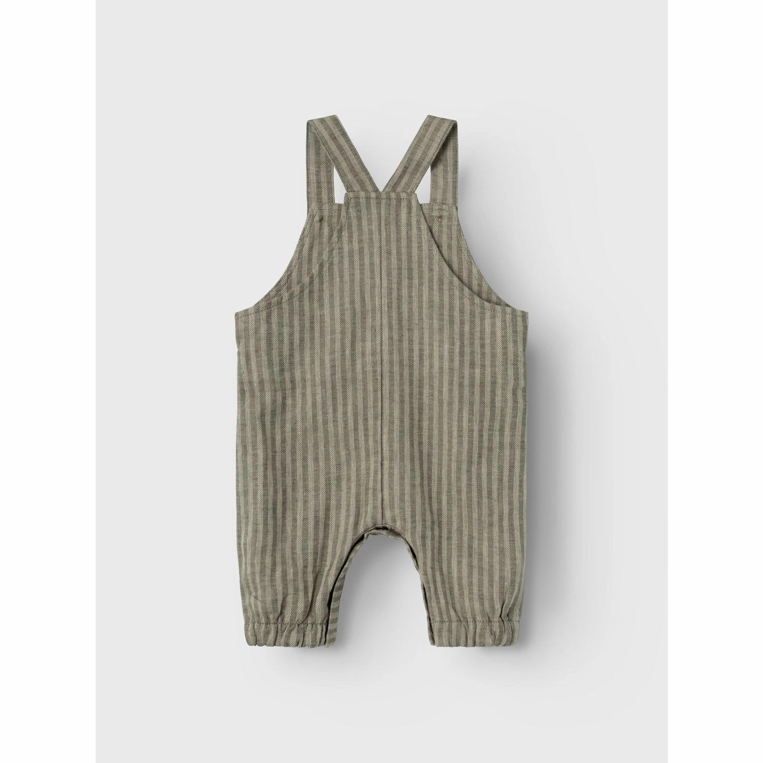 Smooth Fabric Striped Pattern Lil'Atelier Laurel Oak Lanu Loose Overall