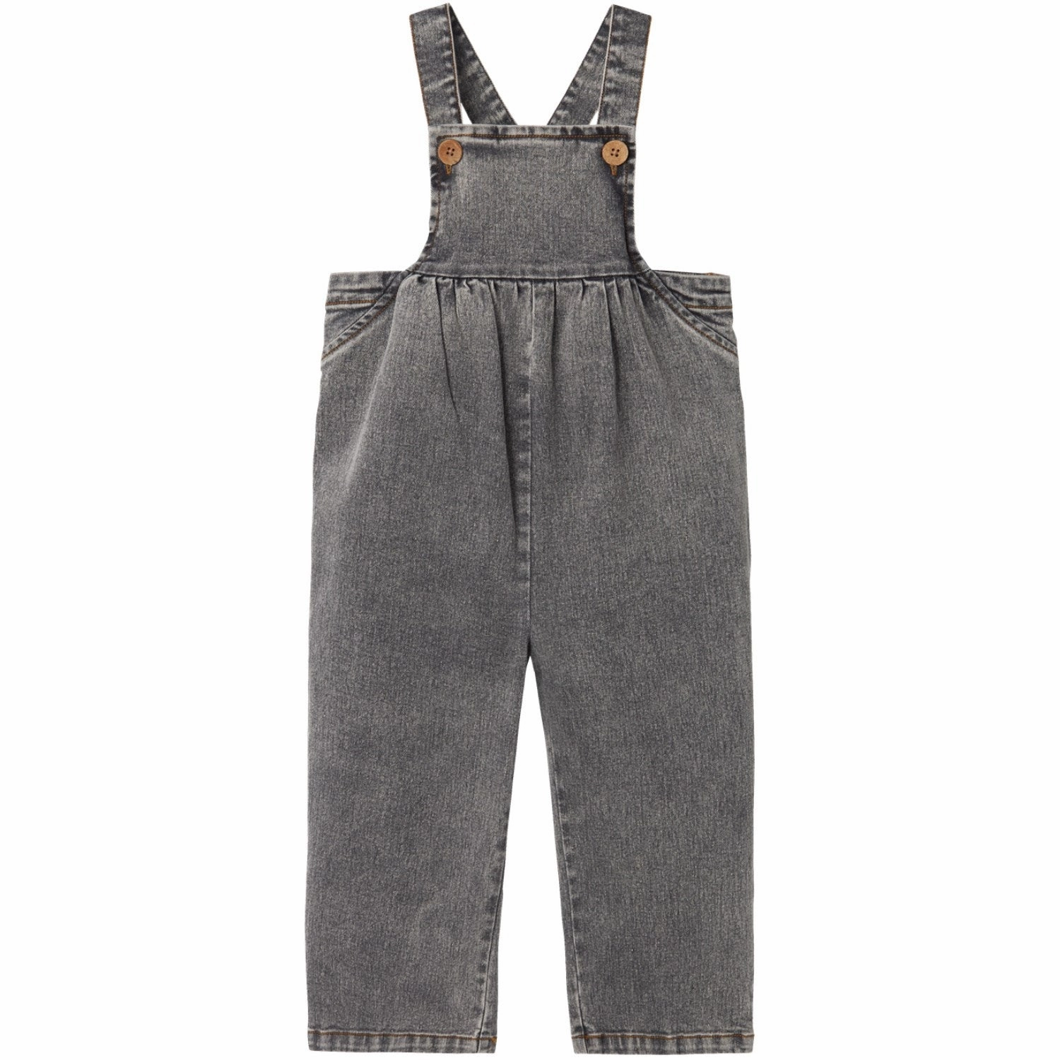 Perfect Pair Lil'Atelier Light Grey Denim Tems Loose Denim Overalls
