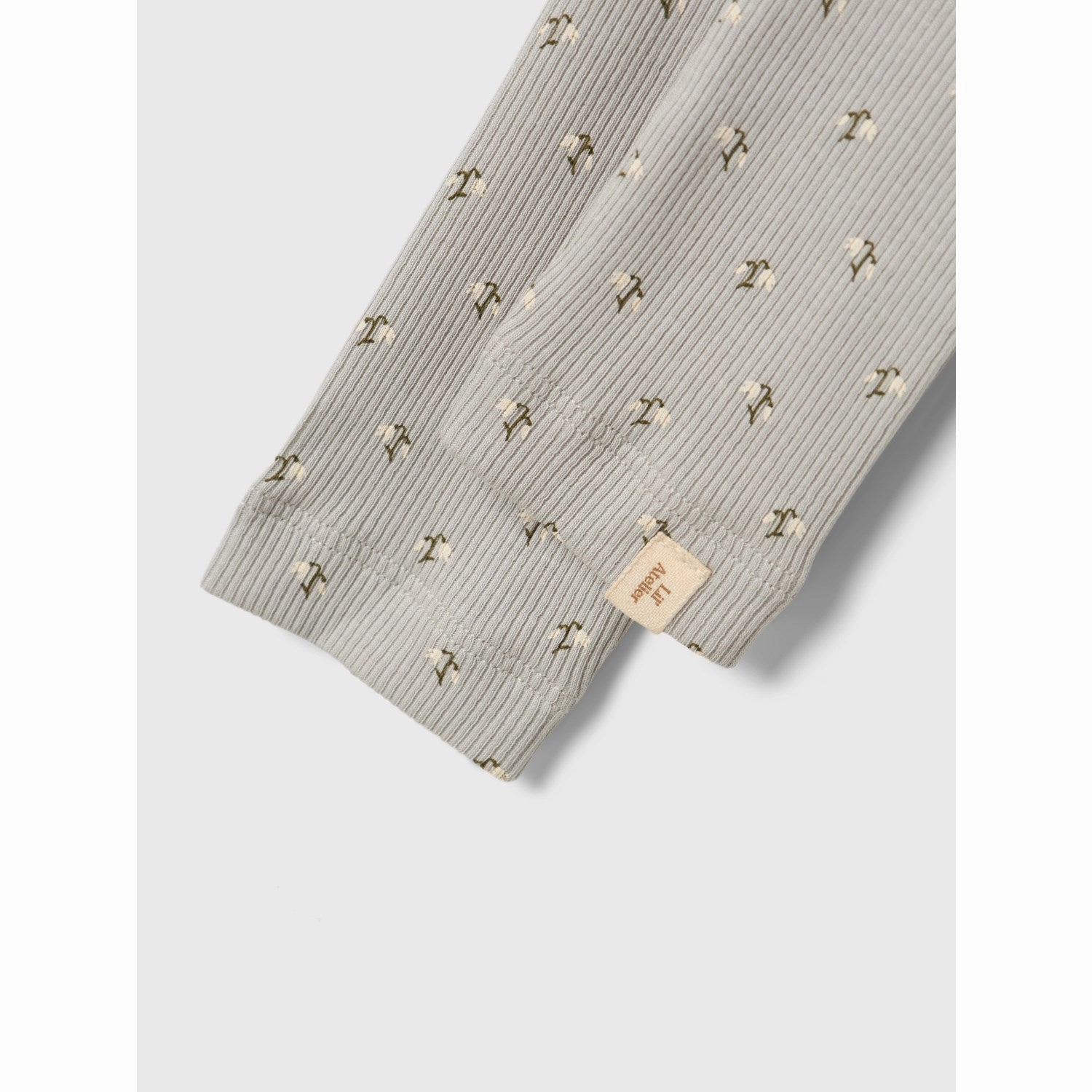 Lil'Atelier Mirage Gray Snow Drop Gago Kye Slim Leggings Summer Wear Minimalist Style Stretch Power