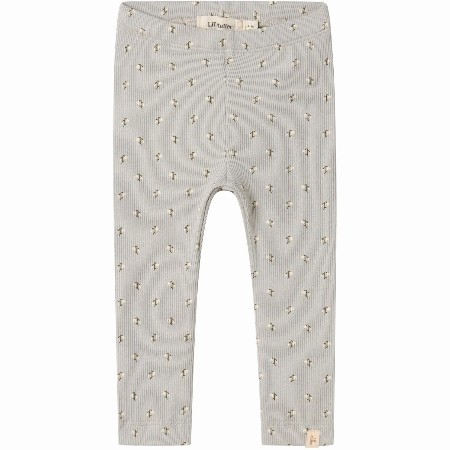 Lil'Atelier Mirage Gray Snow Drop Gago Kye Slim Leggings Multi Purpose Wrinkle Resistant Dance Studio