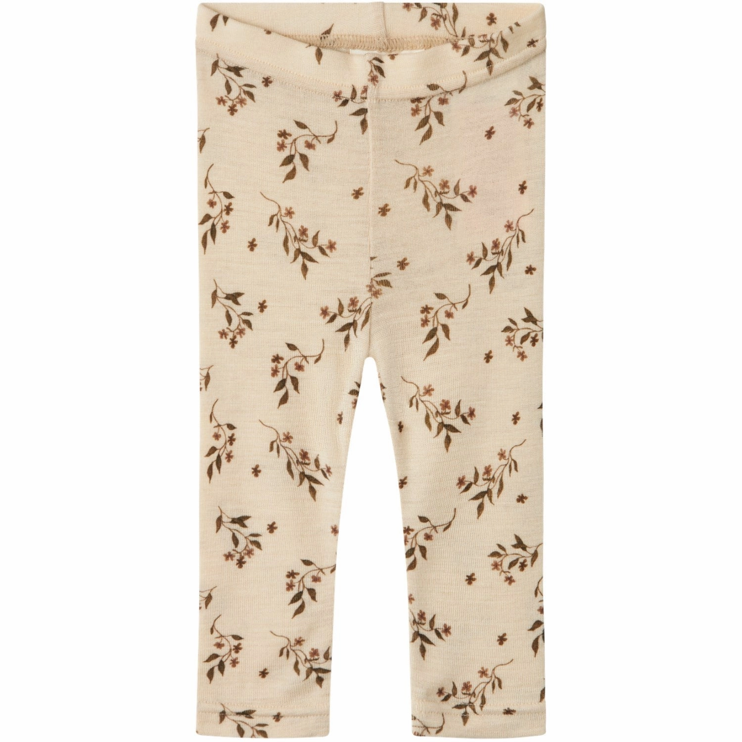 Casual Layer Lil'Atelier Sandshell Nimo Slim Wool/Modal Leggings AOP