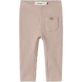 Lil'Atelier Shadow Gray Raja Sky Slim Leggings Flat Seams